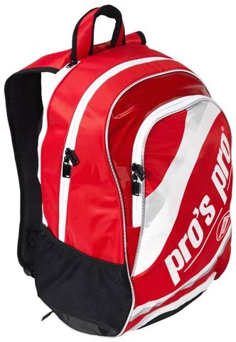 Rucsac tenis rosu-alb L118